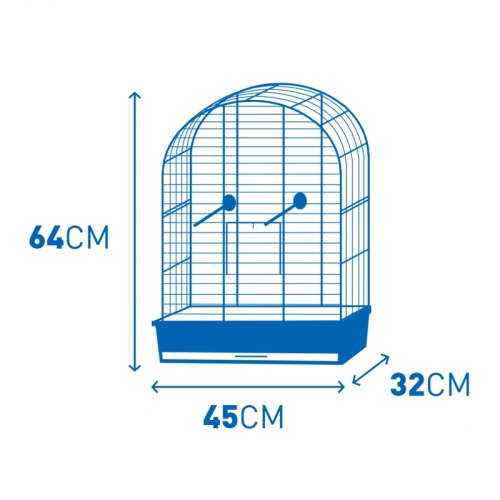 Duvo Emma 2 Cage (Grey/Blue)