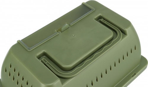 Plastic Carry Box With Perch - Small (Olive)