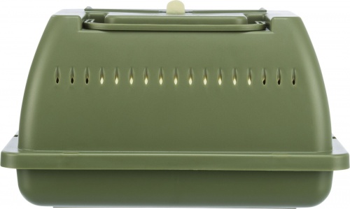 Plastic Carry Box With Perch - Small (Olive)