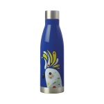 Sulphur Crested Cockatoo Dark Blue Stainless Steel Water Bottle / Flask