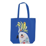 Sulphur Crested Cockatoo Dark Blue Cotton Bag