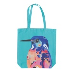 Azure Kingfisher Cotton Tote Shopping Bag